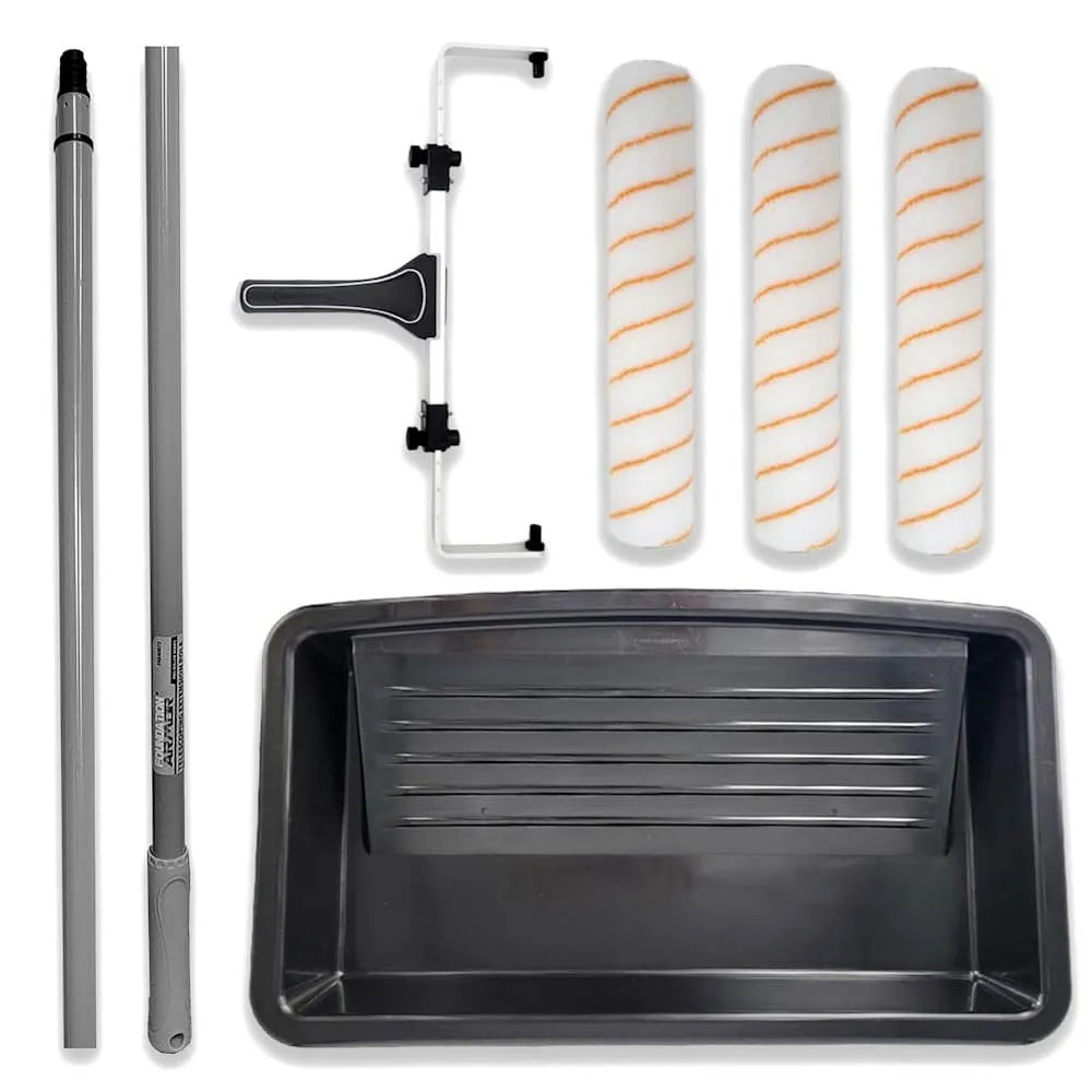 Foundation Armor Armor Roller Kit with three paint rollers and tools for even application on surfaces.