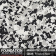 Frosted noir epoxy floor flakes from Epoxy Floor Flakes, showcasing textured, decorative black and gray epoxy coating for floors.